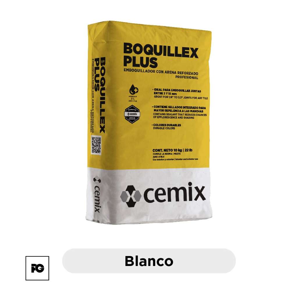 emboquillador con arena-10kg-blanco-cemix-ok | Plomería García