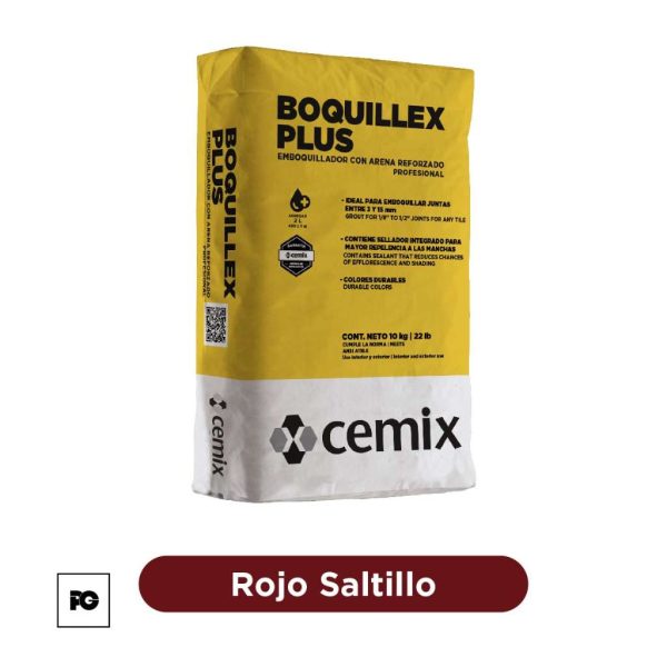 Emboquillador con arena reforzado de 10 kg. color rojo saltillo.