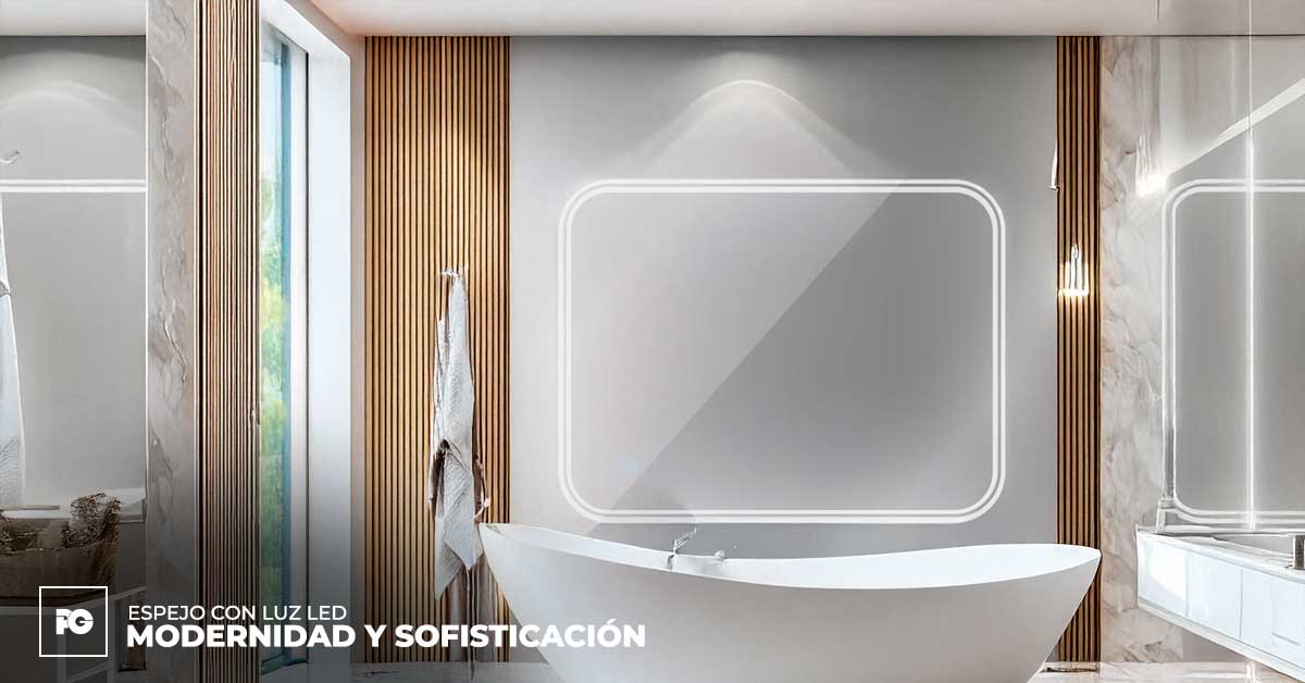 Espejo con luz led