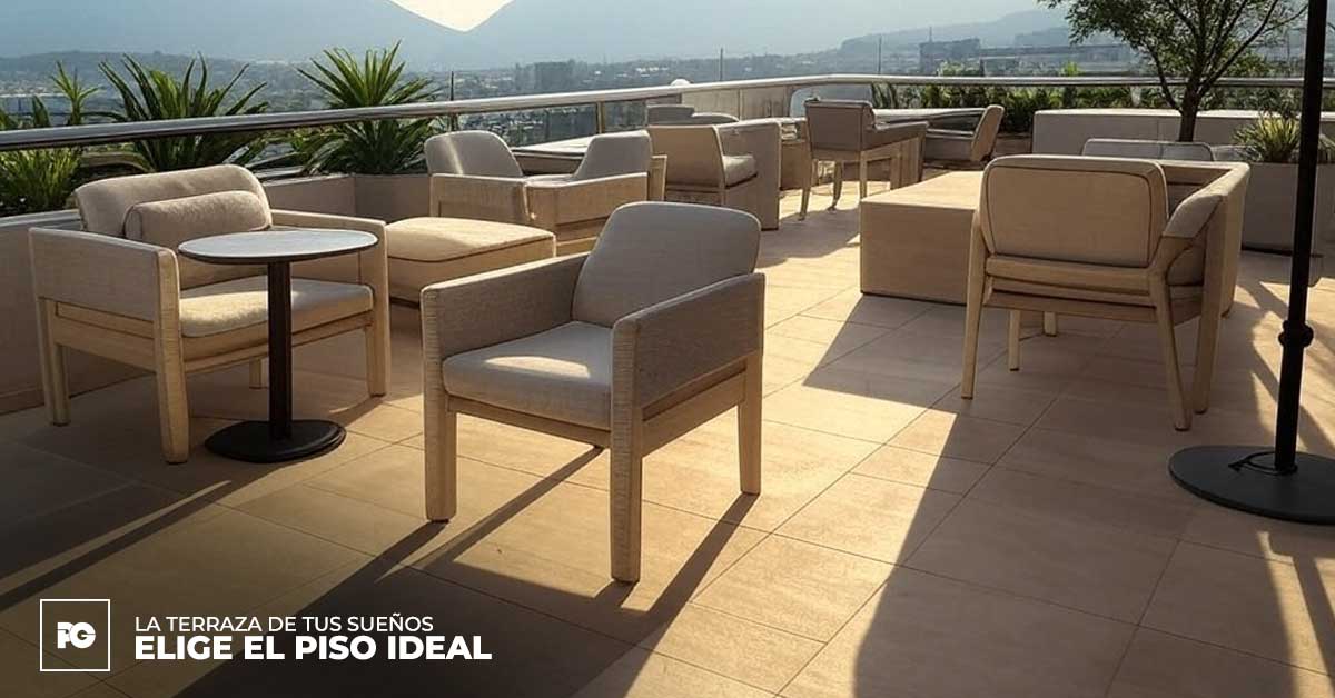 El piso ideal para tu terraza