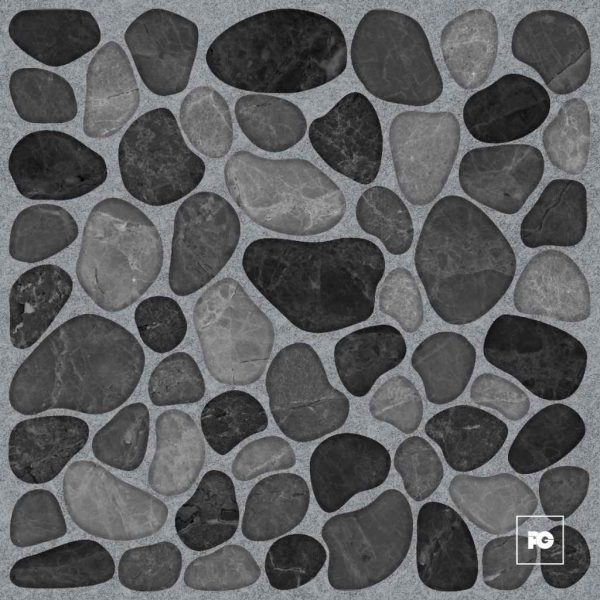 Piso cerámico color grafito formato 20x20, modelo Boston.