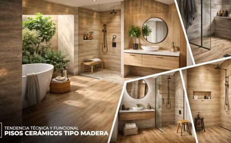 Pisos cerámicos tipo madera
